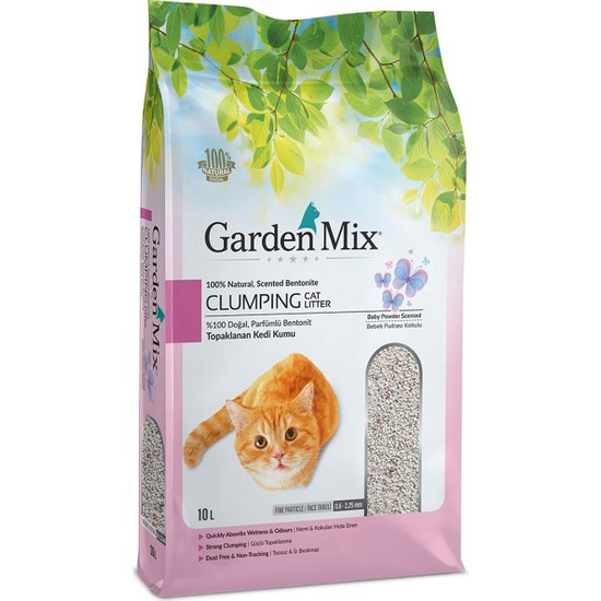 Garden Mix Kalın Taneli Bebek Pudralı Topaklaşan Kedi Kumu Fiyatı