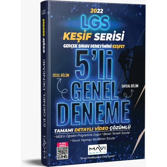 Mavi Doruk Yayınları LGS Keşif Serisi 5' Li Genel Deneme (Ciltli)