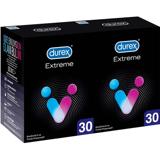 Durex Extreme Geciktiricili Prezervatif 30 Lu x 2 Adet (60 Adet)