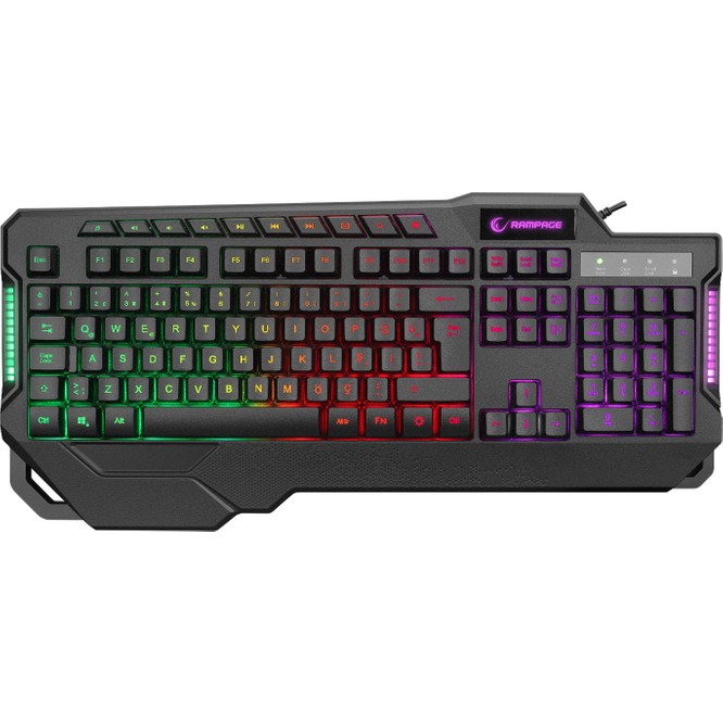 Rampage KB-R46 CARISMA USB Rainbow Aydınlatmalı Q Gaming Oyuncu Klavye