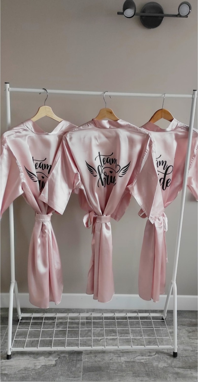 Lasilla Team Bride Baskılı 3 Adet Nedime Sabahlığı