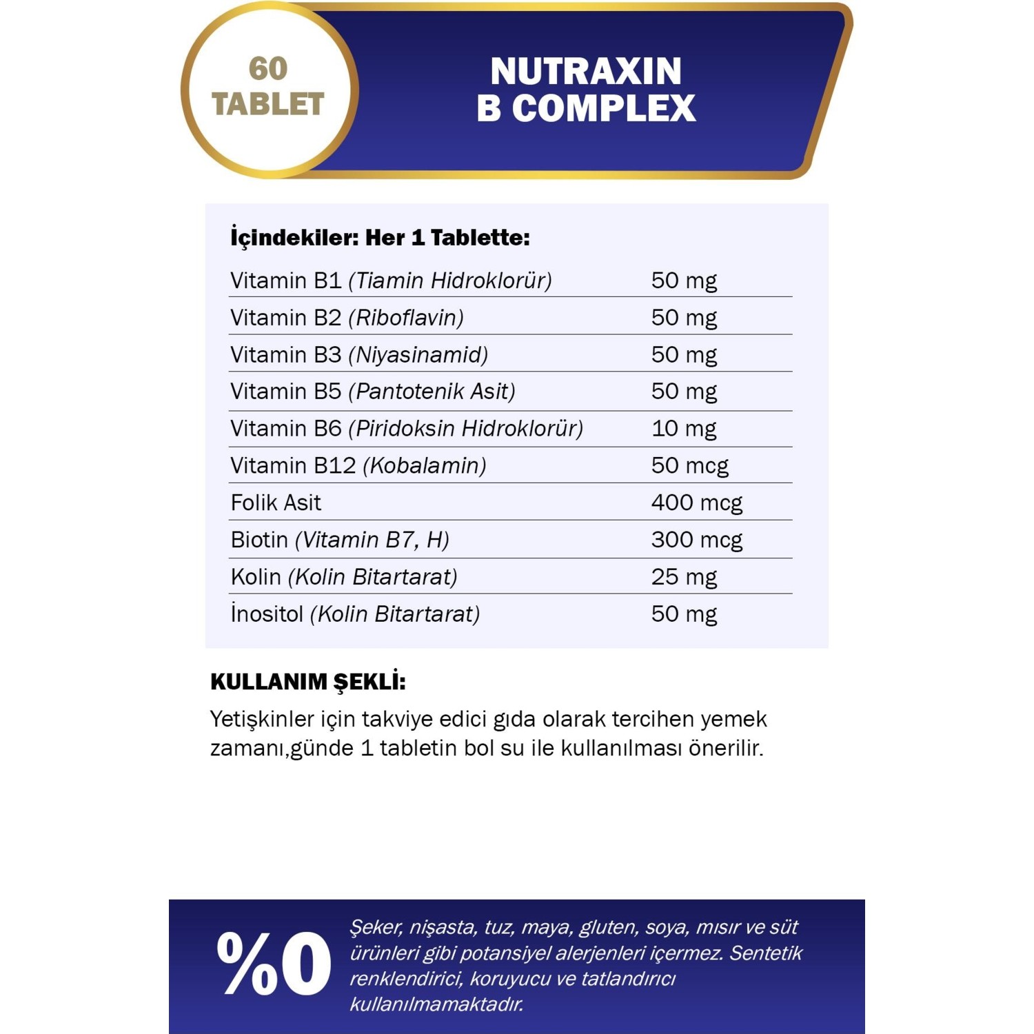 Nutraxin Herbal Bromelain Ananas 60 Kapsül + Vitals B Fiyatı