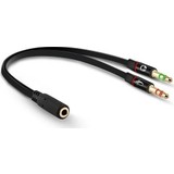 İstanbul Teknoloji Kulaklık Mikrofon Ayırıcı Splitter Kablo 2x3.5 mm Yüksek Kalite Stereo Kablo