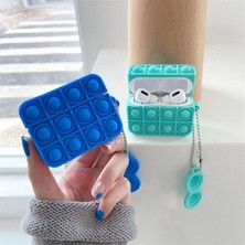 Bilişim Akademi Airpods Pro Kılıf Silikon Pop It Stres Yumuşak Silikon Kulaklık Kılıfı