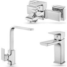 E.C.A Tiera 3'lü Batarya Seti: Banyo - Lavabo - Eviye Bataryası |102102469S3