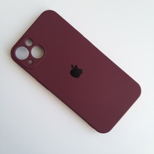 More Gsm Apple iPhone 13 Uyumlu Kamera Korumalı Lansman Içi Kadife Silikon Kılıf - Bordo