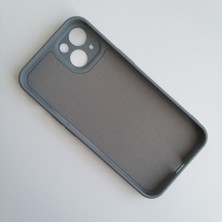 More Gsm Apple iPhone 13 Uyumlu Kamera Korumalı Lansman Içi Kadife Silikon Kılıf - Gri
