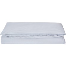Komfort Home Çift Kişilik Çizgili Pamuk Saten Nevresim / Açık Gri
