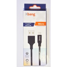 Xbang Micro Hasır Örgülü Şarj & Data Kablosu