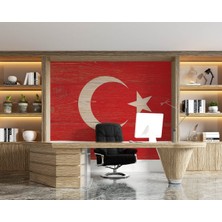 Orhun Store Türk Bayrağı  3D Poster - 3 Boyutlu Tek Parça Duvar Kağıdı