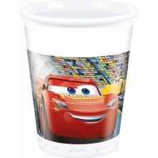 Elasya Hediyelik LDC7982 Balonevi, Cars 3, 8 Adet Kağıt Bardak, 180/200CC