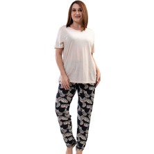 Vienetta Vıscon Büyük Beden Kısa Kol Pijama Takım
