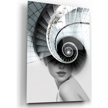 Eliza Home   Kadın Silüeti Cam Tablo
