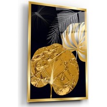 Eliza Home  Gold Yaprak Cam Tablo