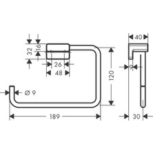Hansgrohe Addstoris Halka Havluluk Krom 41754000