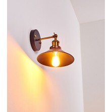 Riolight  Retro Tekli Metal Sarkıt Duvar Aplik Şapka Çapı: 22CM