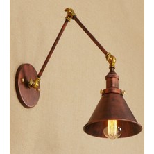 Riolight  Retro Bakır Eskitme Üç Mafsallı Aplik