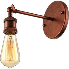Riolight  Retro Bakır Mafsallı Tekli Metal Aplik
