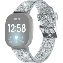 ZH Store Fitbit Versa 3 Glitter Toz Silikon Kordonlu Saat İçin (Yurt Dışından)