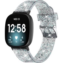 ZH Store Fitbit Versa 3 Glitter Toz Silikon Kordonlu Saat İçin (Yurt Dışından)