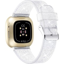 ZH Store Fitbit Versa 3 Glitter Toz Silikon Kordonlu Saat İçin (Yurt Dışından)