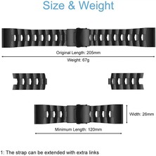 ZH Store Garmin Fenix 6 İçin 22 mm. Titanyum Alaşımlı Kordonlu Saat Gümüş Rengi (Yurt Dışından)