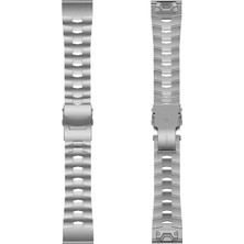 ZH Store Garmin Fenix 6 İçin 22 mm. Titanyum Alaşımlı Kordonlu Saat Gümüş Rengi (Yurt Dışından)