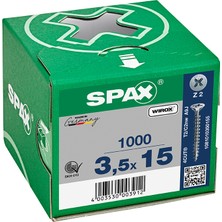Spax Sunta Vidası 3,5 x 15 mm 1000 Adet Tam Dişli Havşa Başlı Wırox Kaplama