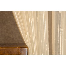 Massarelli Keten Tül Simli Krem 1-2,5 Orta Sık Pile 100x260