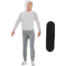 Bunblic 1/64 Patenci Çocuk Kaykay Reçine Zanaat Modeli Sahne Için Dıy Aksesuarları Beyaz (Yurt Dışından)