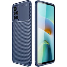 Tekno Grup Xiaomi Redmi Note 11 4g Kılıf Karbon Desenli Lux Negro Silikon + Cam Ekran Koruyucu