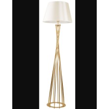 Riolight  Mat Gold Krem Şapkalı Lambader Çap:45 cm