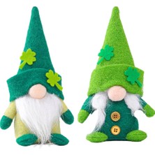 Ashley 2'li St Patrick Günü Leprechaun Gnome Peluş El Yapımı Cüceler Ev Dekor (Yurt Dışından)