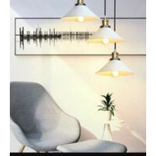 Riolight vintage,retro,rustik 3XE27 beyaz sarkıt metal avize çap:30cm