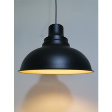Riolight retro,modern,vintage mutfak,oda,otel,cafeler için siyah metal sarkıt avize çap:35cm