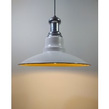 Riolight modern,rustik,vintage mutfak,oda,cafe,oteller için beyaz 1xe27 metal sarkıt avize çap:30cm