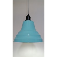 Riolight retro,vintage mutfak,oda,cafe,oteller için turkuaz 1xe27 metal sarkıt avize çap:27cm