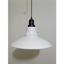 Riolight Retro,rustik,modern beyaz Oda,mutfak,cafeler Için Tekli Metal Sarkıt Avize ÇAP:37CM