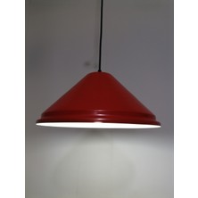 Riolight retro,modern,vintage mutfak,oda,otel,cafeler için kırmızı 1xe27 metal sarkıt avize çap:33cm