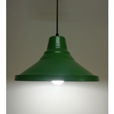 Riolight Retro,rustik,vimtage 1xe27 duylu Yeşil Içi Beyaz Tekli Metal Sarkıt avize