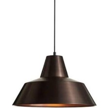 Riolight retro,modern,vintage mutfak,oda,otel,cafeler için kahverengi metal sarkıt avize çap:34cm