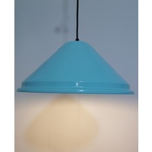 Riolight retro,vintage,modern mutfak,oda,cafe,oteller için turkuaz 1xe27 metal sarkıt avize çap:33cm