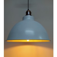 Riolight modern,rustik,vintage mutfak,oda,cafe,oteller için beyaz 1xe27 metal sarkıt avize çap:33cm