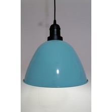 Riolight retro,vintage mutfak,oda,cafe,oteller için turkuaz 1xe27 metal sarkıt avize çap:28cm