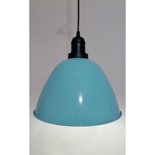 Riolight retro,vintage mutfak,oda,cafe,oteller için turkuaz 1xe27 metal sarkıt avize çap:28cm