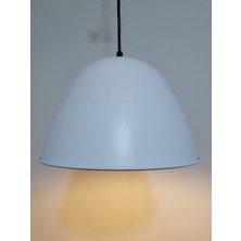 Riolight retro,rustik,modern oda,mutfak,otel,cafeler için beyaz 1xe27 metal sarkıt avize çap:28cm