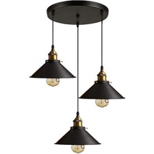 Riolight Riolıght Retro Üçlü Metal Bsarkıt Avize Çap: 30CM
