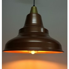 Riolight modern,rustik,vintage mutfak,oda,cafe,oteller için bakır 1xe27 metal sarkıt avize çap:28cm