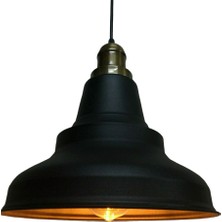 Riolight  Retro Siyah Içi Altın Eskitme Askılı Tekli Sarkıt