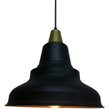 Riolight retro,modern,vintage mutfak,oda,otel,cafeler için siyah metal sarkıt avize çap:28cm